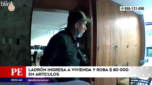 San Isidro: Ladrón ingresó a vivienda y roba 80 mil dólares en artículos