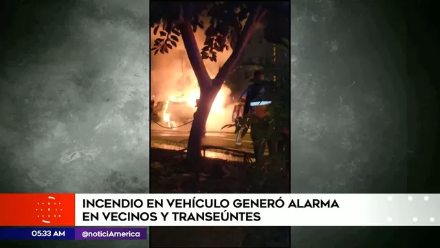 San Isidro: Vehículo se incendio en la avenida Javier Prado