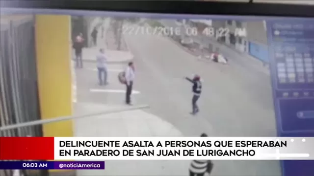 San Juan de Lurigancho: así asaltan delincuentes en paradero en Campoy