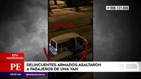 San Juan de Lurigancho: Delincuentes asaltaron a pasajeros de una van 