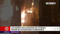 San Juan de Lurigancho: Un muerto tras incendio en vivienda donde se almacenaba combustible