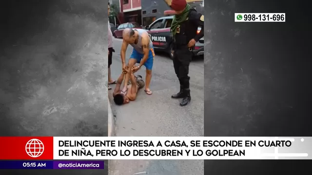 San Juan de Lurigancho: Sujeto entró a casa y se escondió bajo la cama de una niña, pero fue atrapado