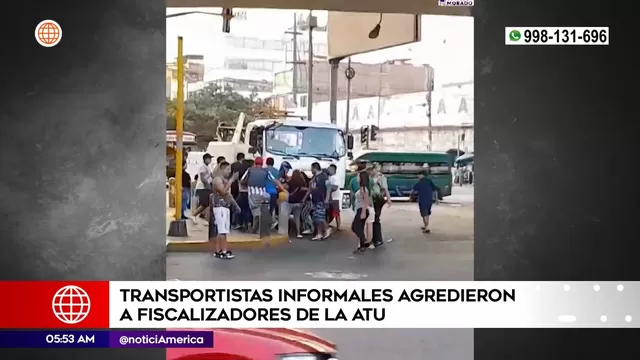 San Juan de Lurigancho: Transportistas informales agredieron a fiscalizadores de la ATU