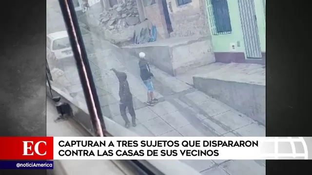 San Juan de Lurigancho: Tres sujetos capturados por disparar contra las casas de sus vecinos