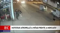 San Juan de Miraflores: Mototaxista embistió a dos niñas frente a mercado 