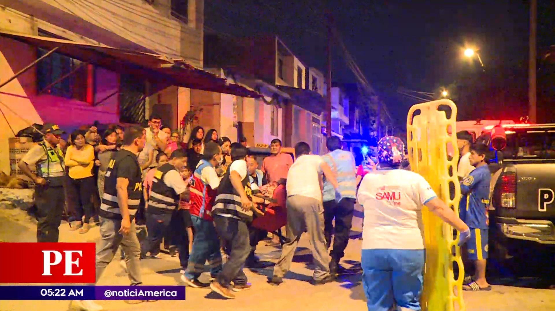 Explosión de granada en San Juan de Miraflores. Foto: América Noticias