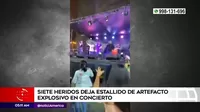 San Juan de Miraflores: Siete heridos tras estallido de explosivo en concierto