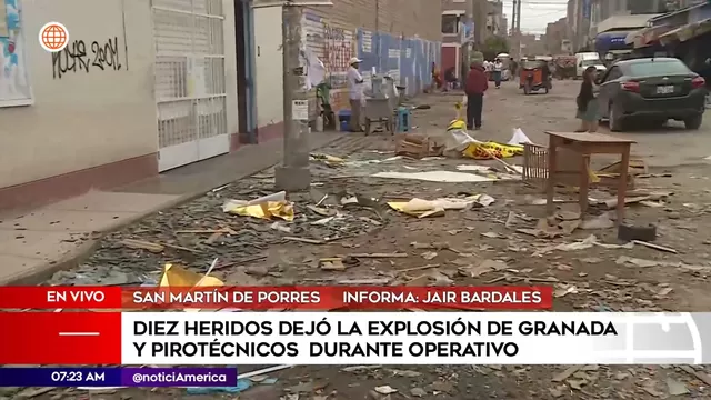 San Martín de Porres: Así quedó la zona donde explotó una granada y que dejó 10 heridos