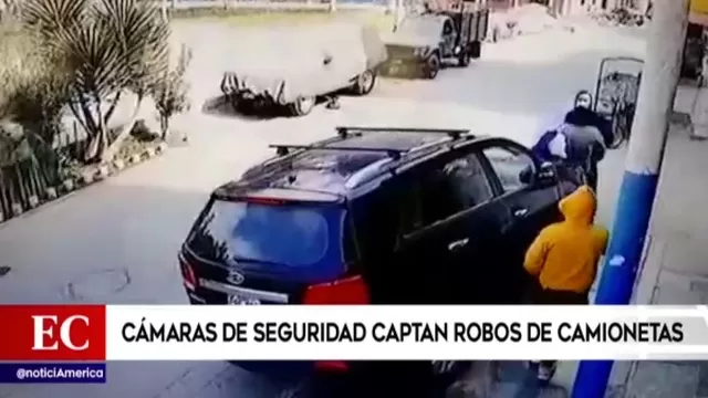 San Martín de Porres: Cámaras de seguridad captan robos de camionetas