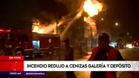San Martín de Porres: Incendio consumió galería y depósito