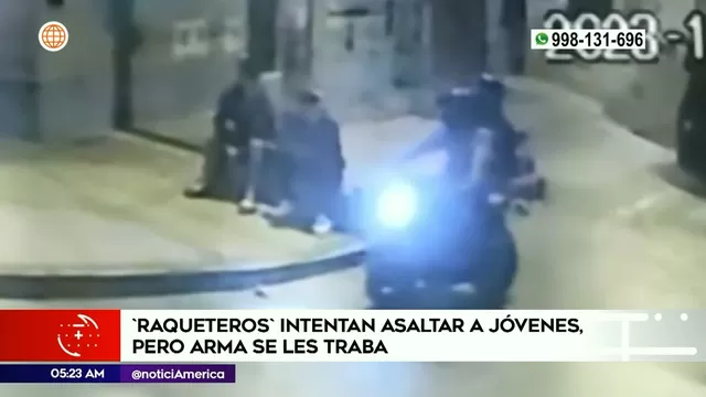 San Martín de Porres: Raqueteros intentaron asaltar a jóvenes, pero arma se trabó