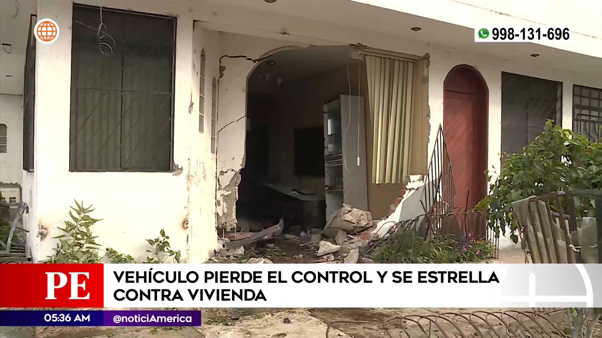 Vehículo sin control se estrelló en San Martín de Porres. Foto: América Noticias