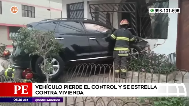 San Martín de Porres: Vehículo pierde el control y se estrelló contra vivienda