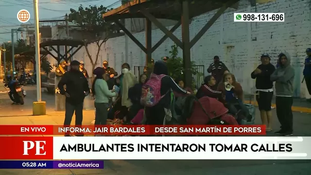 San Martín de Porres: Vendedores informales intentaron tomar calles
