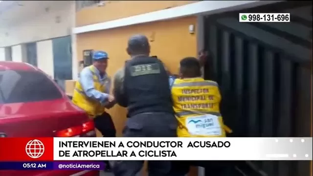 San Miguel: Conductor intervenido por ser acusado de atropellar a ciclista