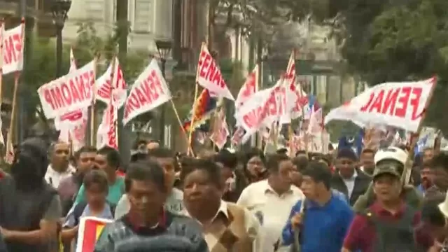 Se registra marcha en rechazo al Gobierno por las calles del Centro de Lima