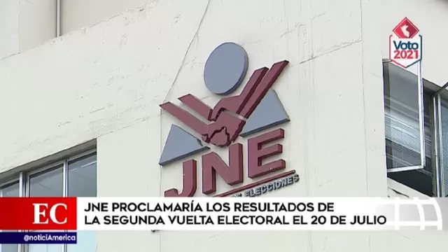 JNE proclamaría los resultados de la segunda vuelta electoral el 20 de julio