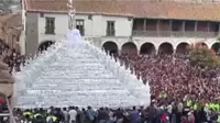 Semana Santa: Gran anda del Cristo Resucitado recorrió la Plaza de Armas de Ayacucho