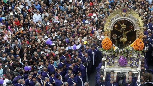 Señor de los Milagros saldrá en procesión. Foto: Andina