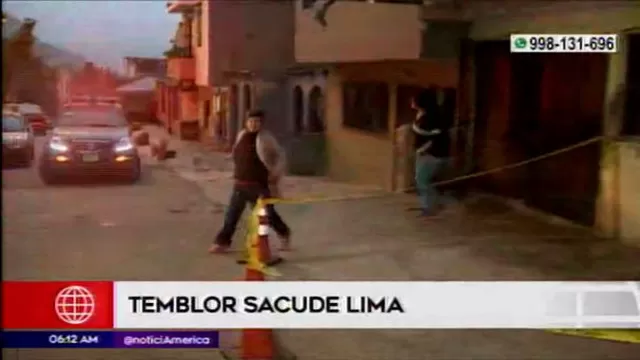 Sismo de 5.5 grados sacudió Lima esta mañana
