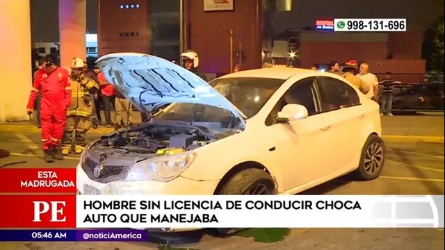 Surco: Hombre sin licencia de conducir chocó auto que manejaba