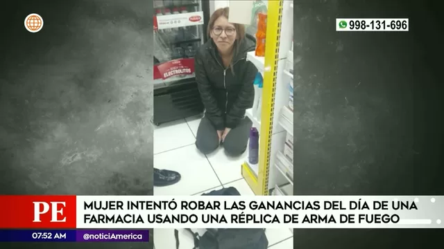 Surco: Mujer intentó robar farmacia con pistola falsa