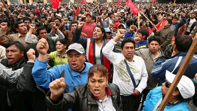 Huelga de maestros. Foto: Perú21