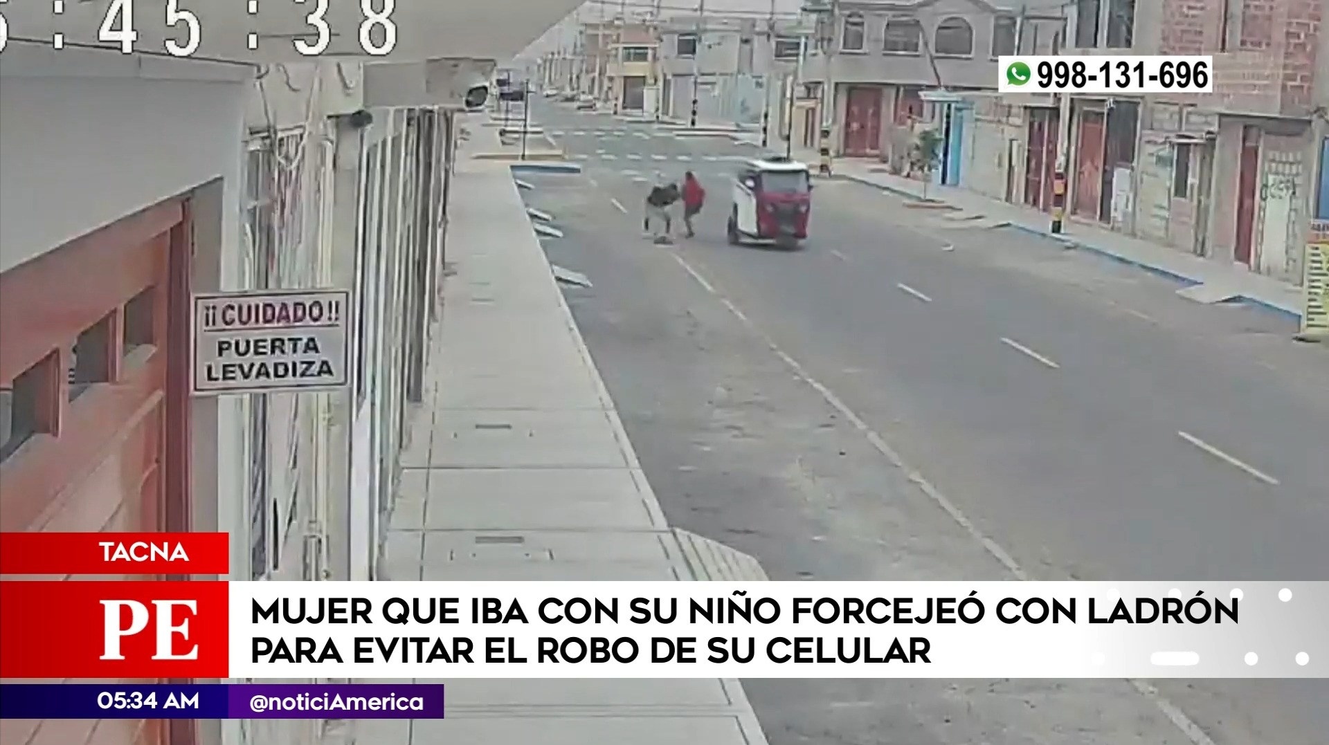 Intento de asalto en Tacna. Foto: América Noticias