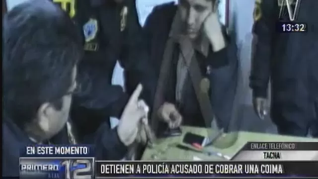 Policía acusado de recibir coima en Tacna. Captura: Canal N