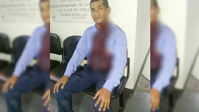 El golpe le originó graves heridas y abundante sangrado al inspector / Foto: Municipalidad de Lima