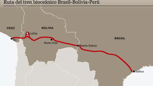Proyecto de tren bioceánico entre el Perú y Brasil. Imagen: DW