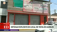 Trujillo: Detonan explosivo en mueblería