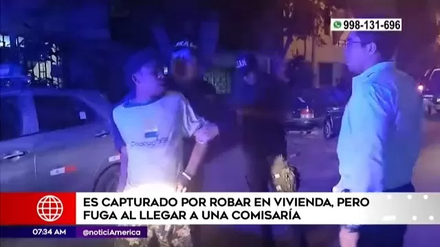 Trujillo: Ladrón capturado tras robar en vivienda fugó al llegar a comisaría