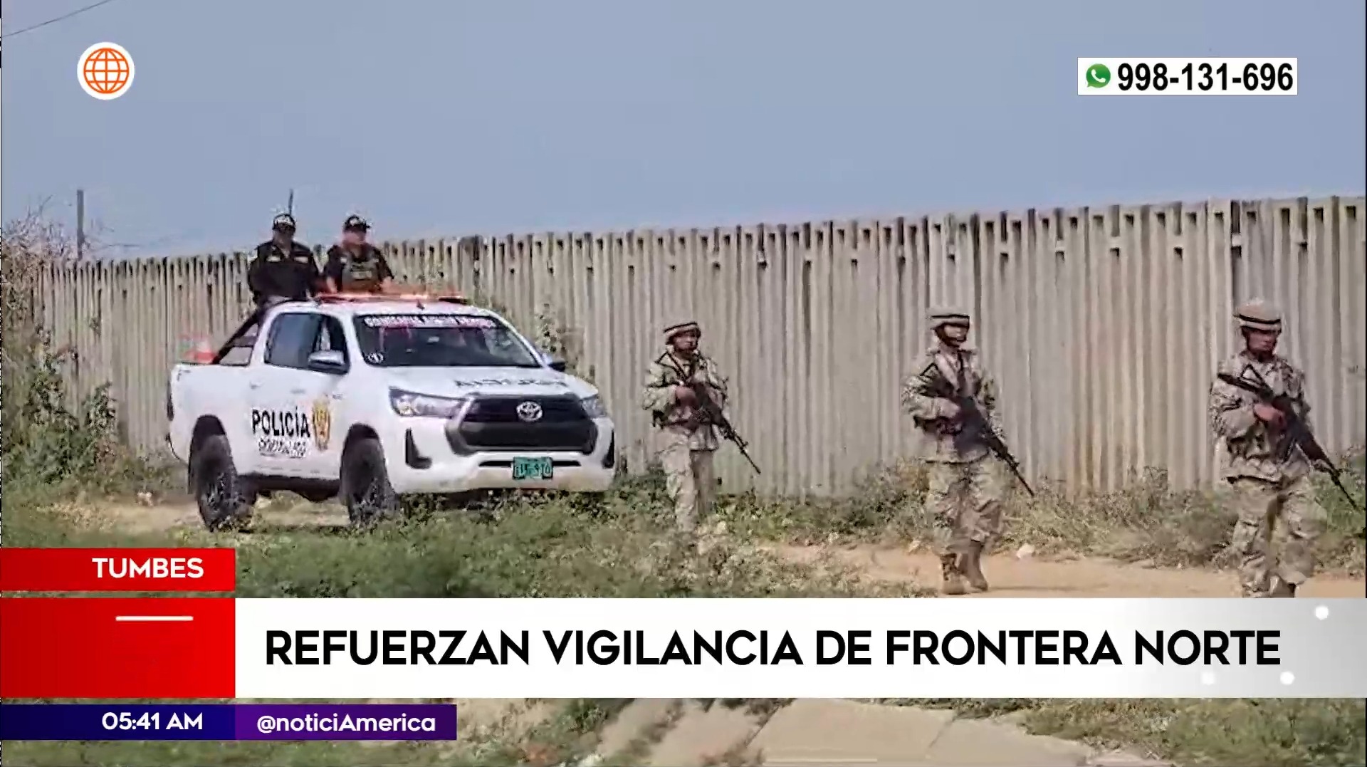 Frontera con Ecuador con máximo resguardo. Foto: América Noticias