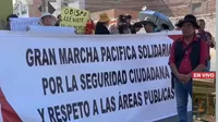 Vecinos de Tacna protestaron por invasión de extranjeros en plaza