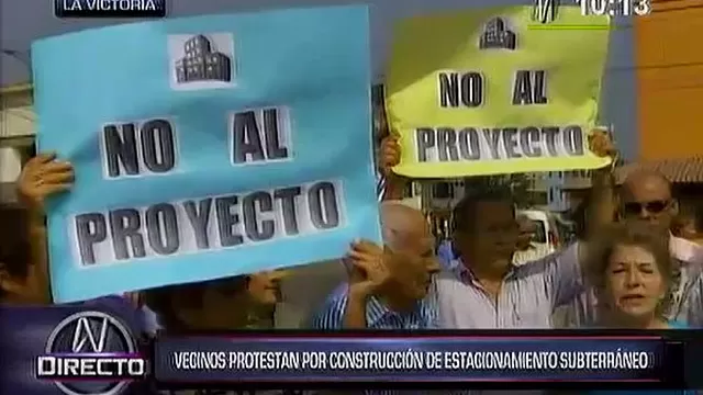 La Victoria: vecinos protestaron en contra de construcción de centro comercial