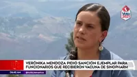 Verónika Mendoza pidió sanción ejemplar para funcionarios que recibieron vacuna de Sinopharm