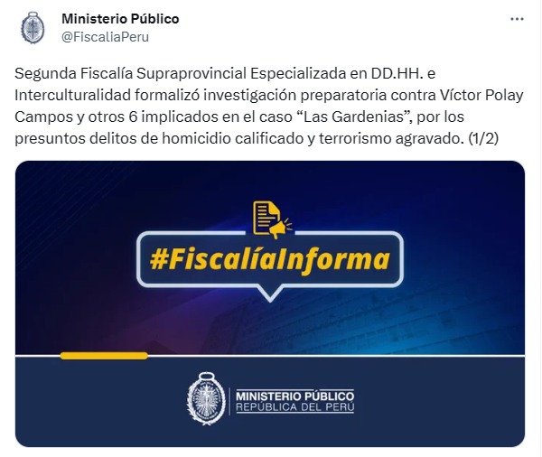 Víctor Polay Campos: Ministerio Público formalizó investigación en su contra por caso "Las Gardenias"