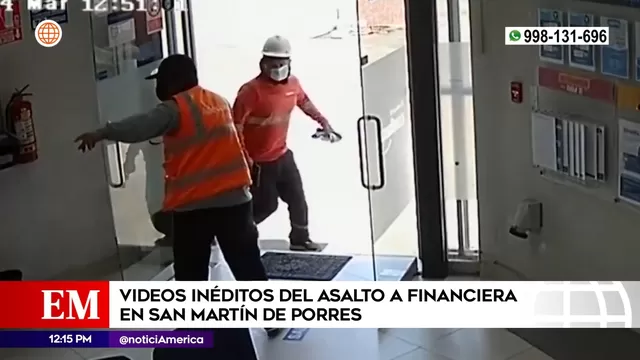Vídeos inéditos del asalto en financiera de San Martín de Porres