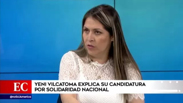 Yeni Vilcatoma explicó su candidatura por Solidaridad Nacional