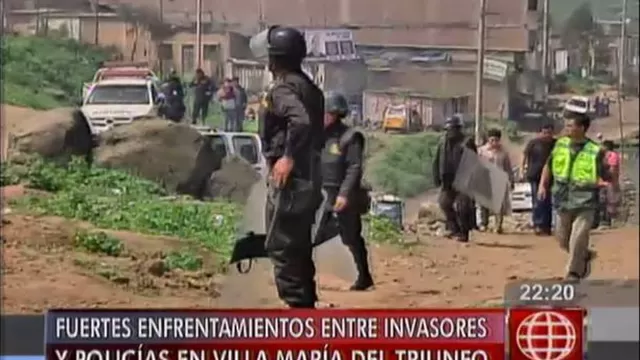 Villa María del Triunfo: enfrentamientos entre invasores y policías dejó diez detenidos