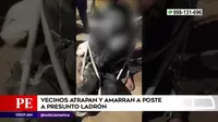 Villa El Salvador: Vecinos amarraron a un poste y golpearon a presunto ladrón