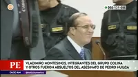 Vladimiro Montesinos y Grupo Colina absueltos en caso de asesinato de Pedro Huilca