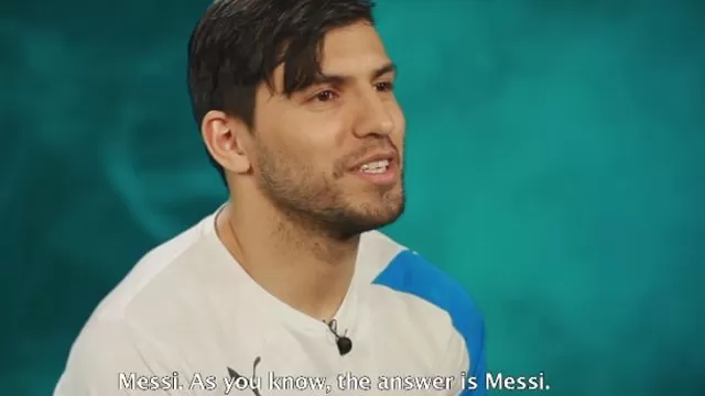 Kun Agüero bromea en una ‘autoentrevista’: "¡Messi sueña ser como yo!"