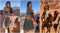 Alejandra Baigorria pasó tremendo susto al montar un camello en Jordania