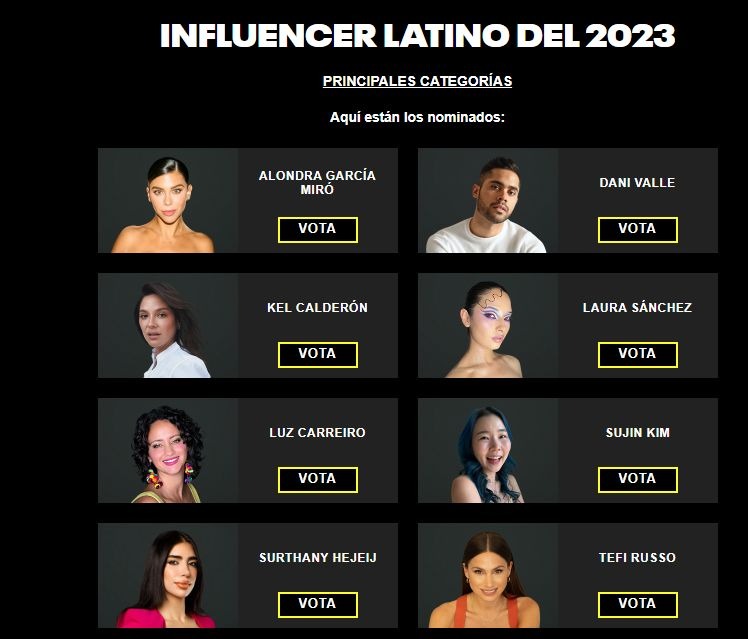 Así puedes votar por Alondra García Miró en los People's Choice Awards / Página Web