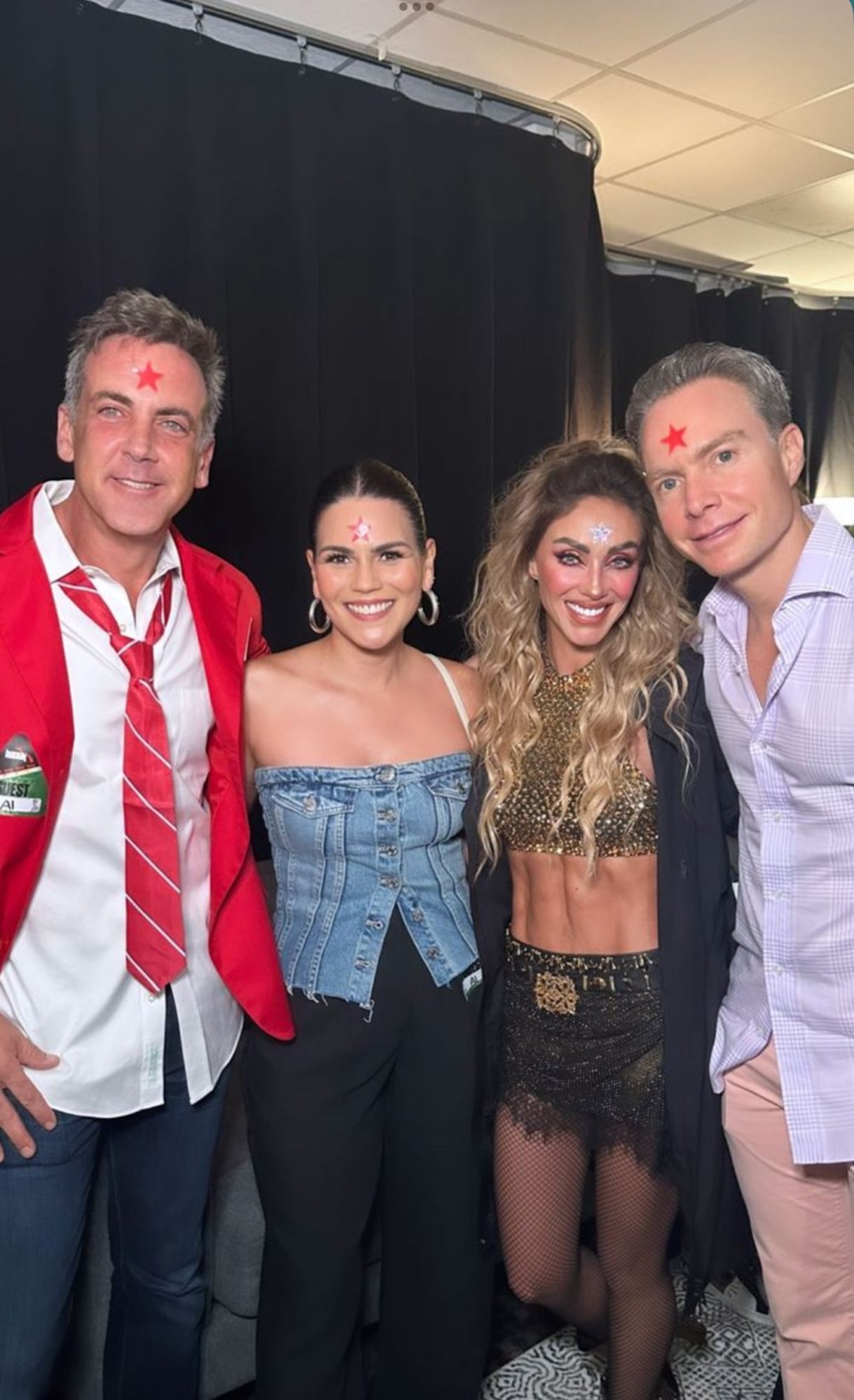 Carlos Ponce con su esposa al lado de Anahí y su esposo Manuel Velasco en Miami / Instagram