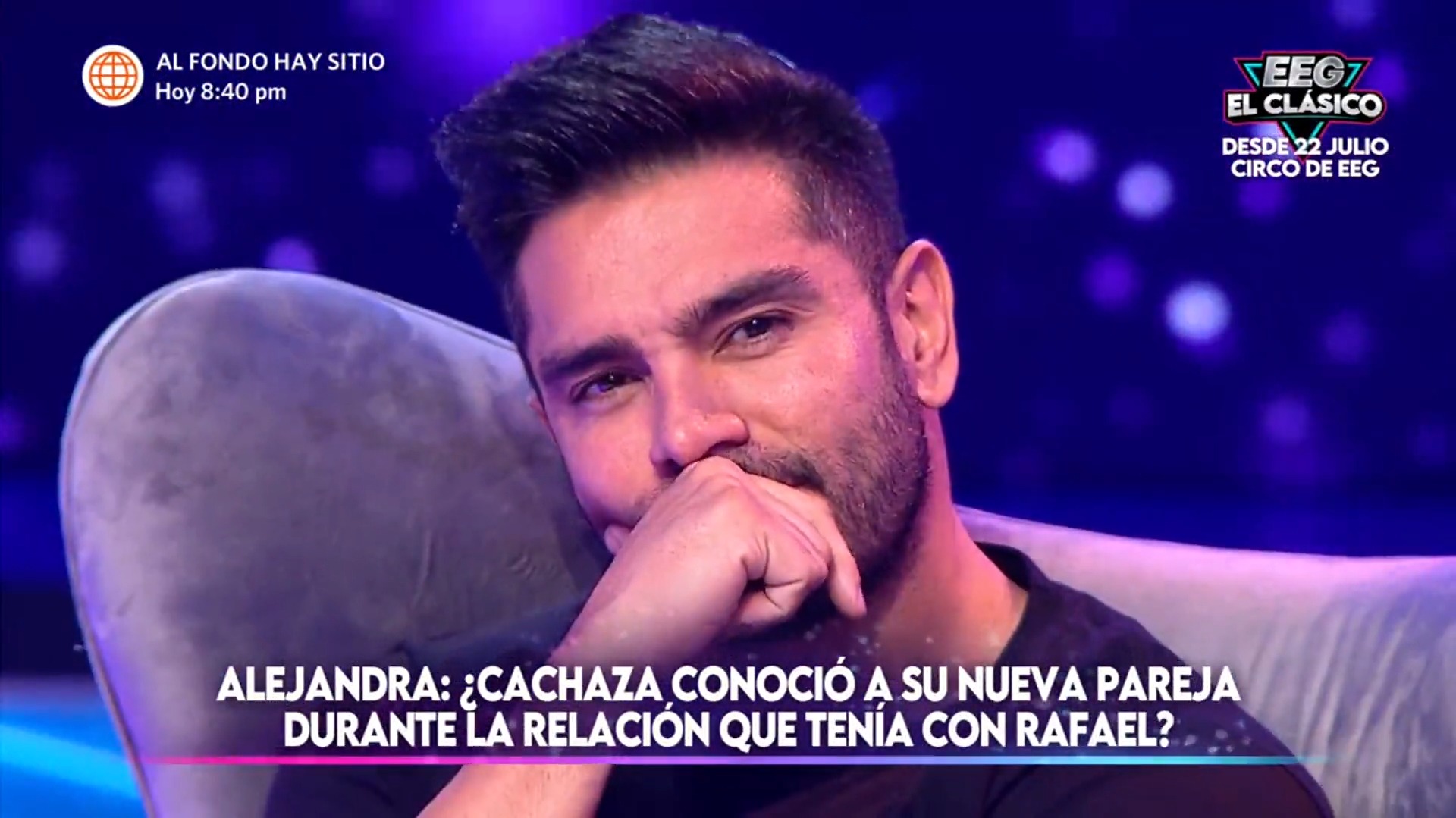 Rafael quedó incómodo tras pregunta sobre supuesta infidelidad de Cachaza. Fuente: AméricaTV