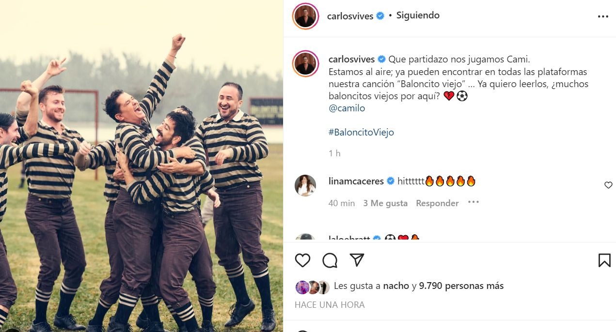 Camilo y Carlos Vives se juntaron y jugaron fútbol para nueva canción