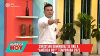 Christian Domínguez fue presentado como el nuevo conductor de América Hoy 